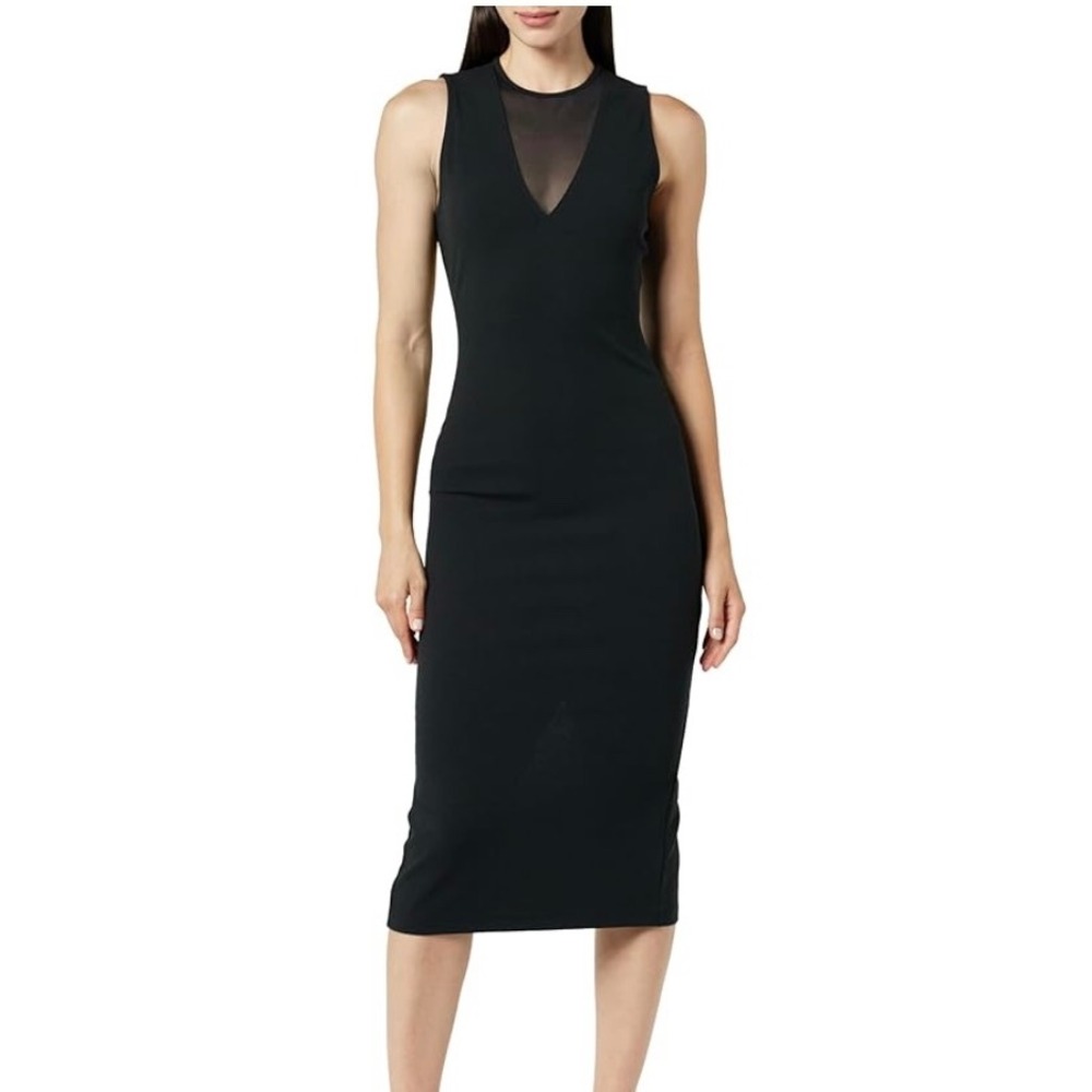 The Drop "Joce"-Small- Black Sleeveless Sheath Midi Dress Party Cocktail NWT